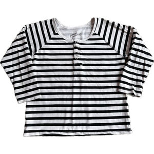 J&J LS Striped Henley 5/6